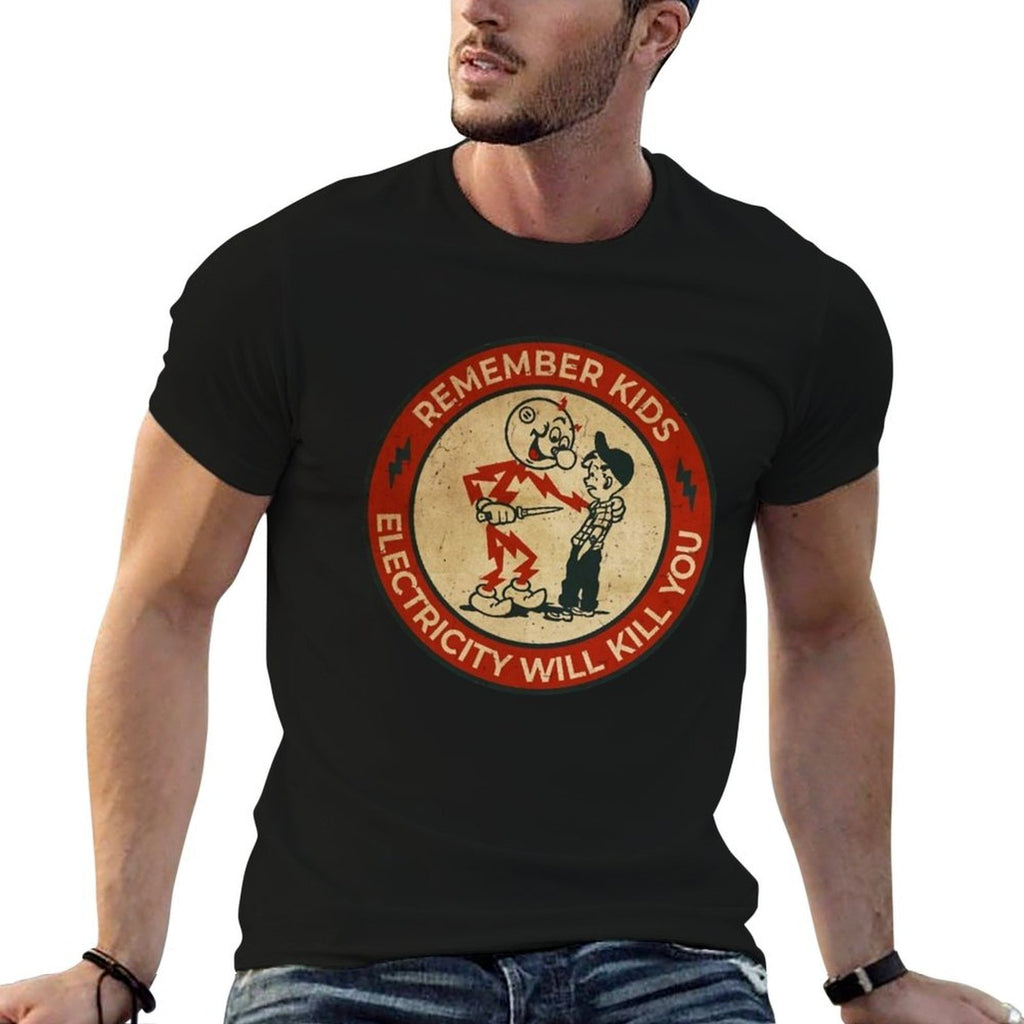Electricity Will Kill You Kids Vintage  Durable T-Shirt