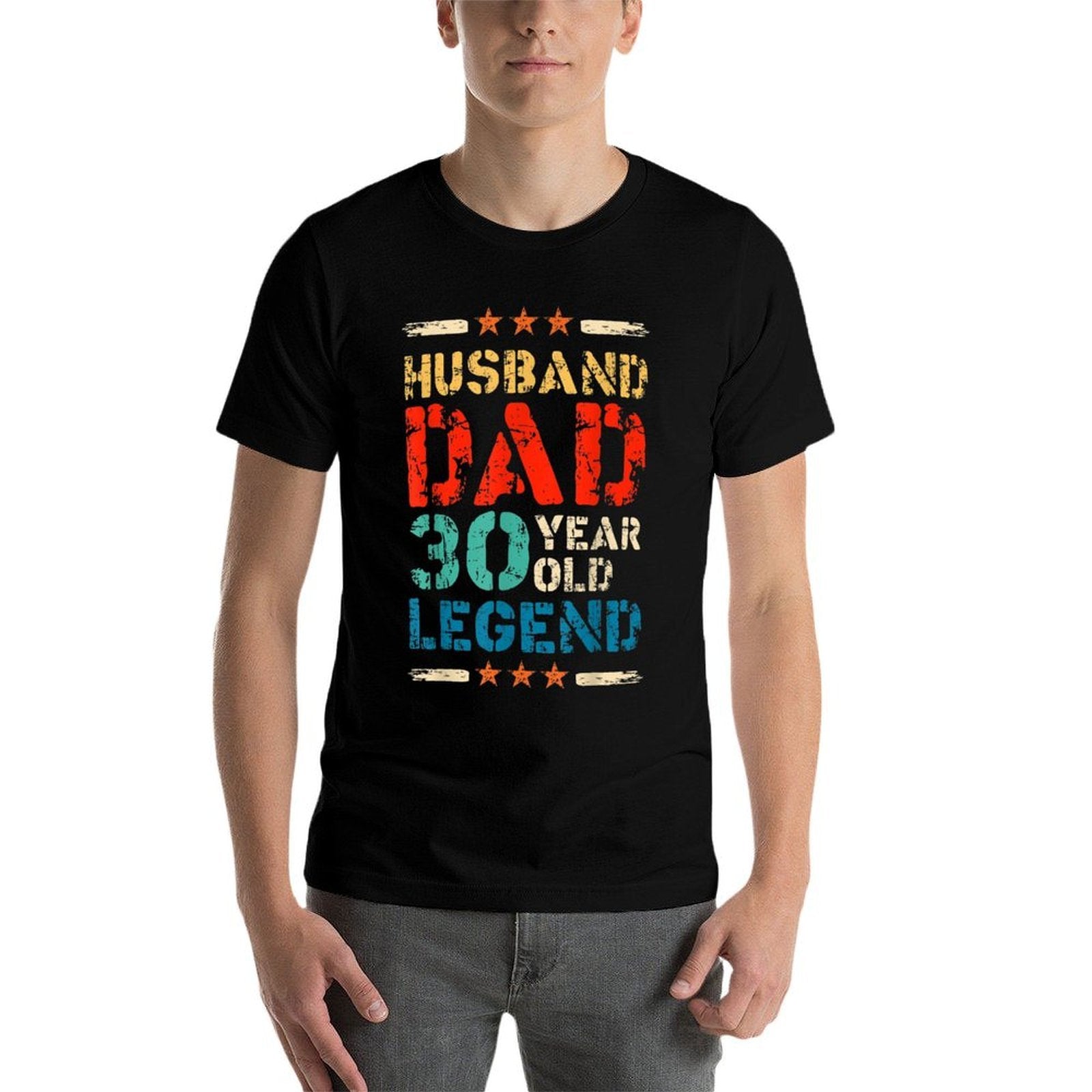 Husband Dad 30 Year Old Legend 30th Birthday Squad  Summer-ready Fabric T-Shirt
