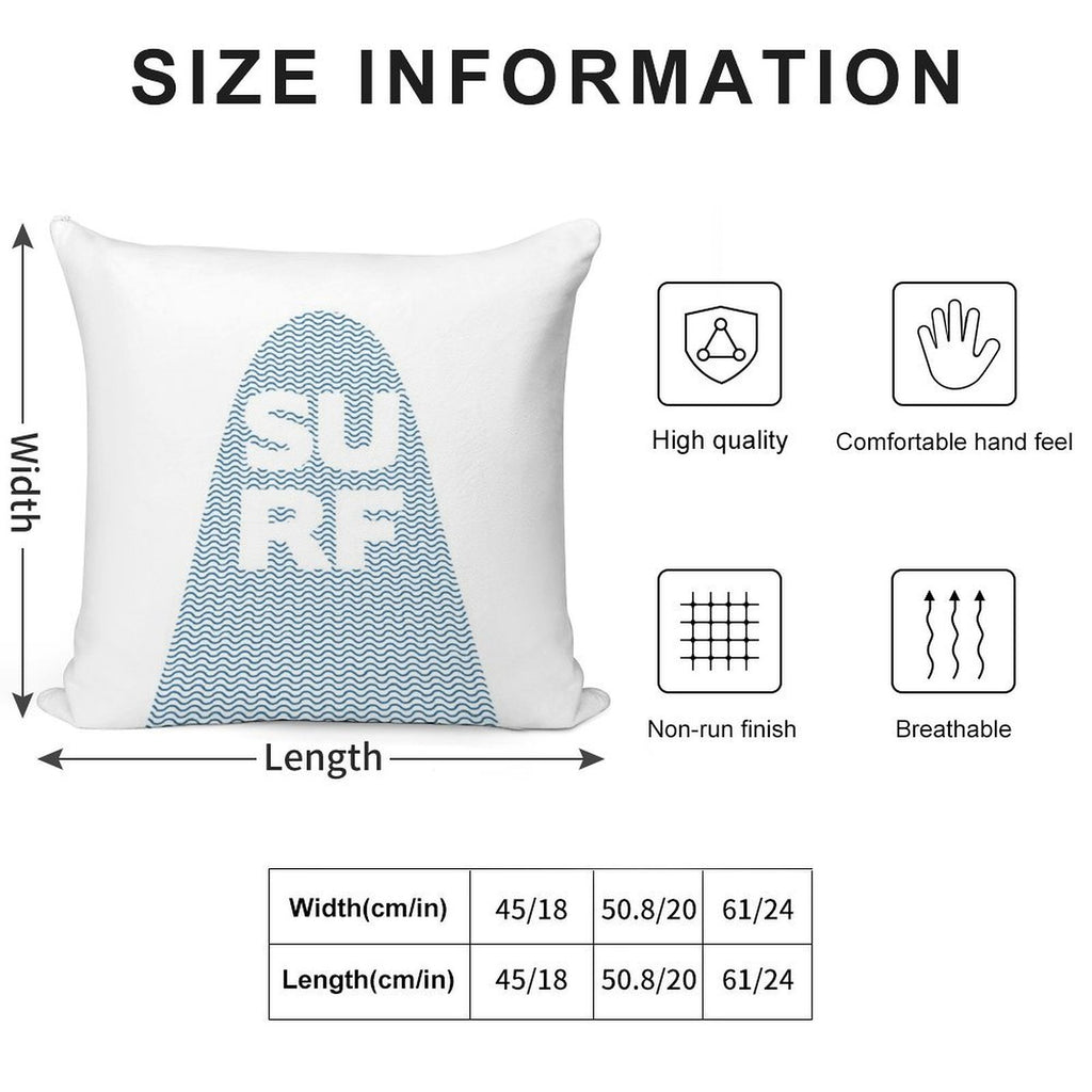 Surf Soft Durable Construction Throw Pillow