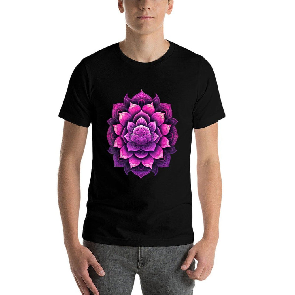 Lotus Flower Mandala Circle Pink Womens Yoga Meditation  Affordable Price T-Shirt