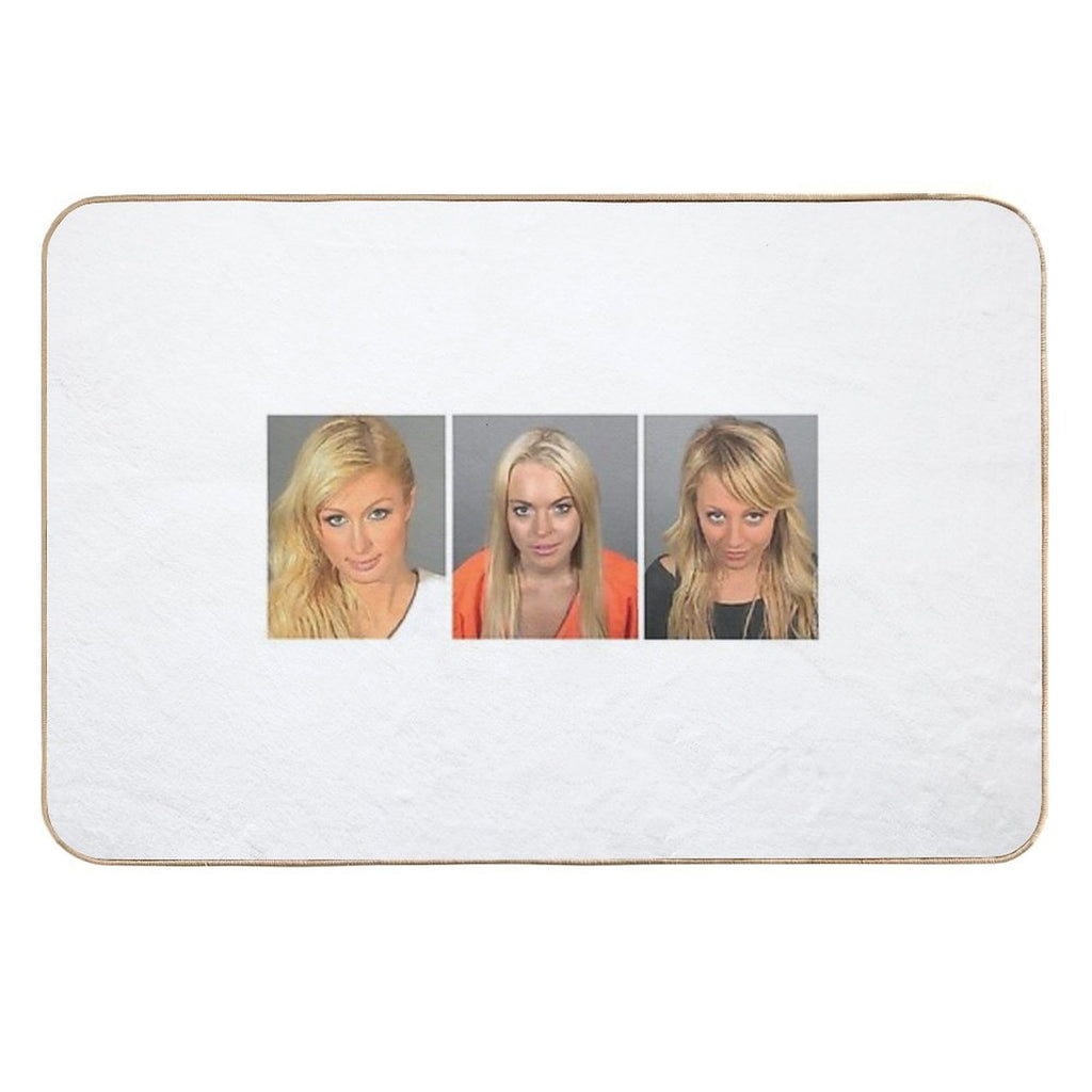 Lindsay, Paris, Nicole Mugshots  Long-Lasting Bath Mat