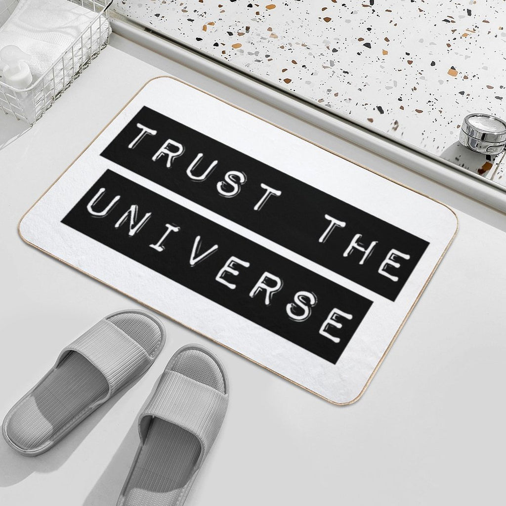 Trust The Universe Minimalistic  Pet-Safe Bath Mat