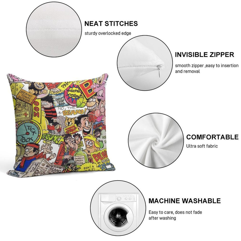 Beano Soft Skin-Friendly Throw Pillow