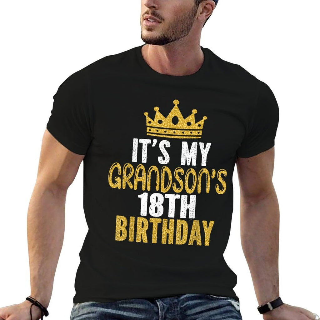 It's My Grandson's 18th Birthday 18 Years Old Boy  Tagless Design T-Shirt