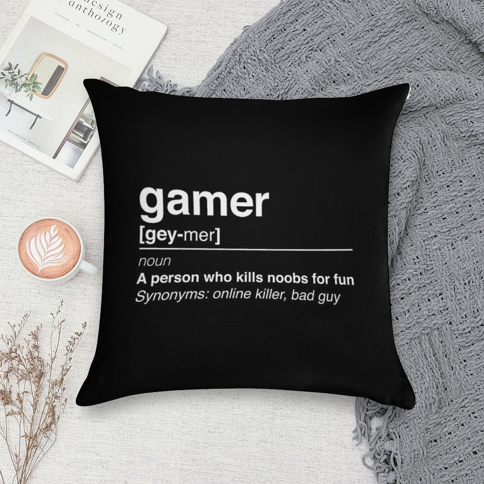 Gamer Definition Soft Ultra-Soft Texture Throw Pillow