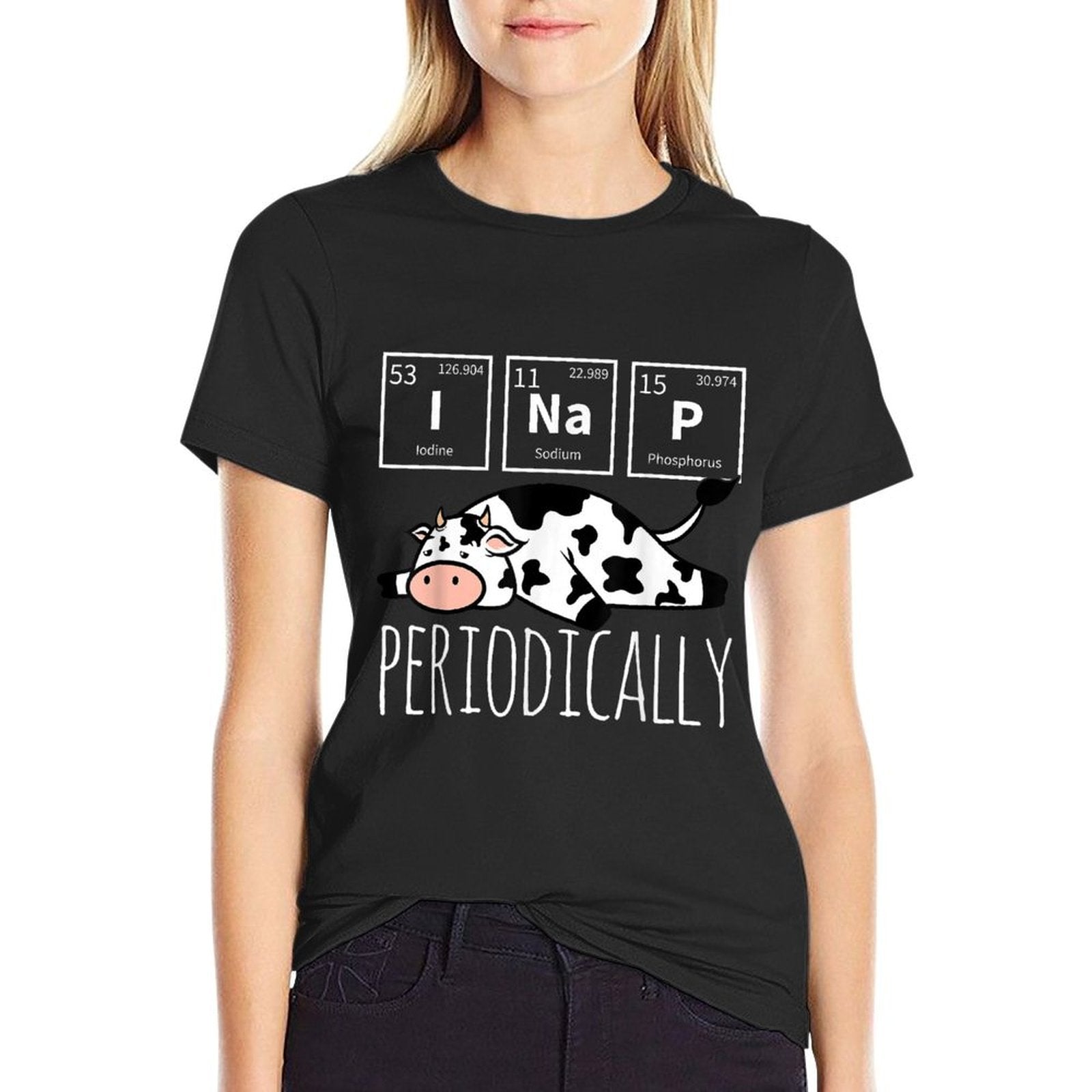 Funny Science I NAP Periodic Table Meme Meh Farm Dairy Cow  Breathable T-Shirt
