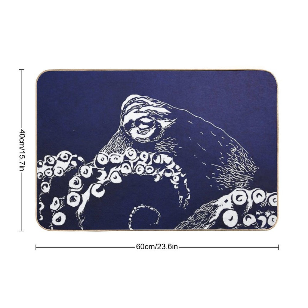Blue Octopus  Eco-Friendly Bath Mat