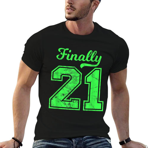 21st Birthday Boy Girl Born 2001 21st Birthday  Oversized Silhouette T-Shirt