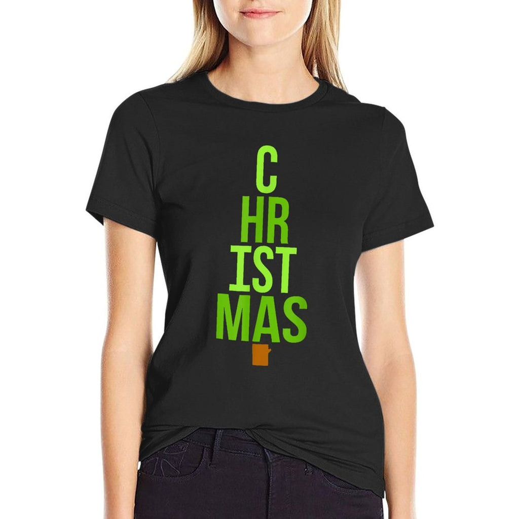 Christmas Simple Tree Shaped Letters  Odor-resistant T-Shirt
