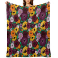 Surprise Song Piano Flowers  Acoustic Set Gift-ready Throw Blanket