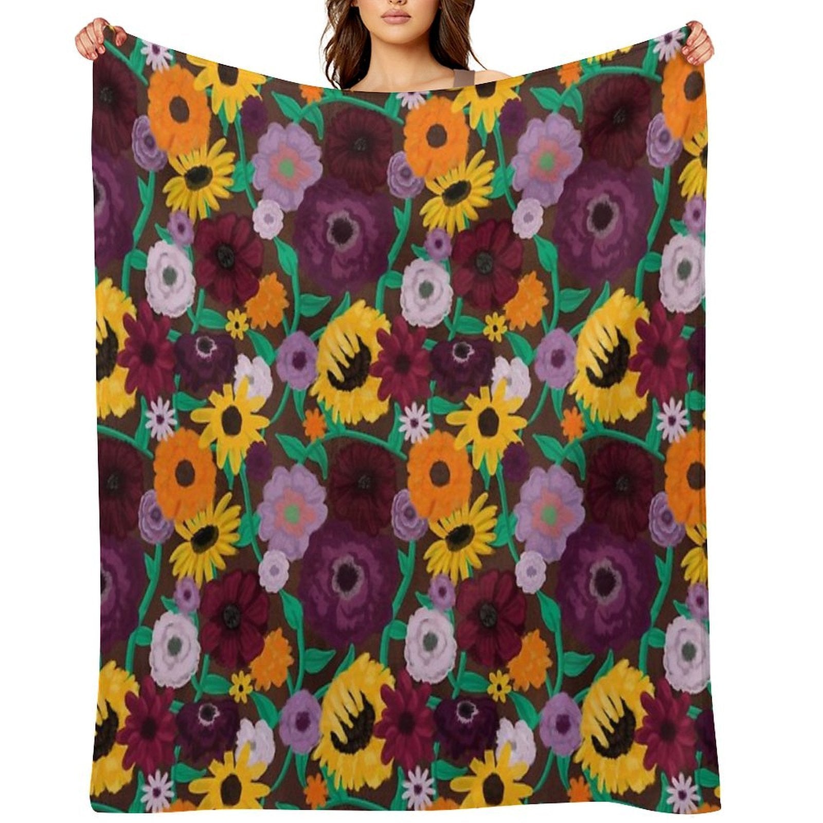 Surprise Song Piano Flowers  Acoustic Set Gift-ready Throw Blanket