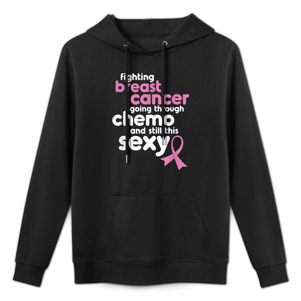 Fighting Breast Cancer Meme for Chemo Patients  Funny Gift Kangaroo Pocket Hoodie