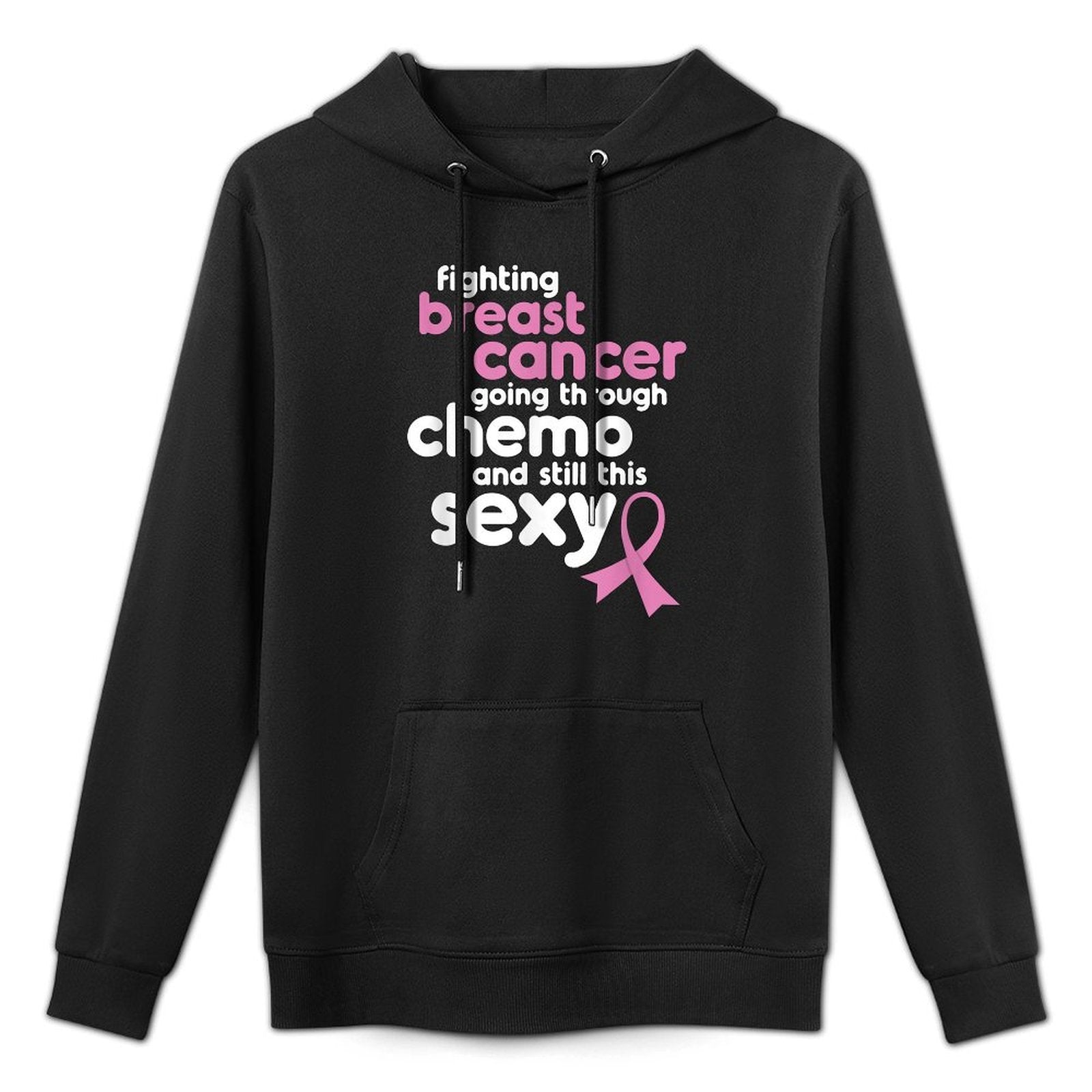 Fighting Breast Cancer Meme for Chemo Patients  Funny Gift Kangaroo Pocket Hoodie