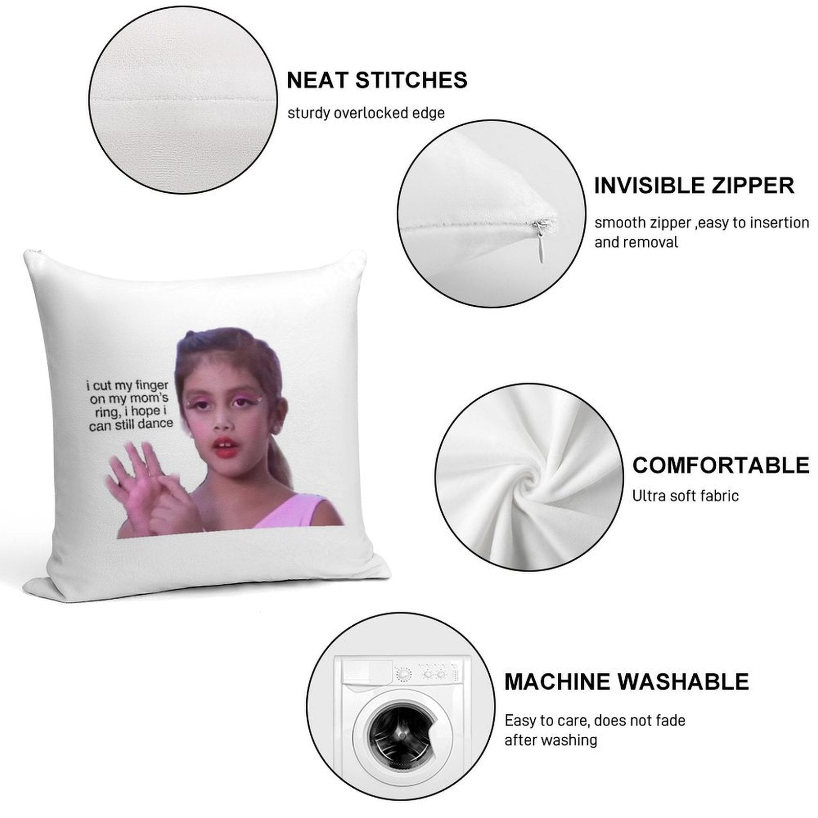 Vivi-Anne Soft Easy Maintenance Throw Pillow
