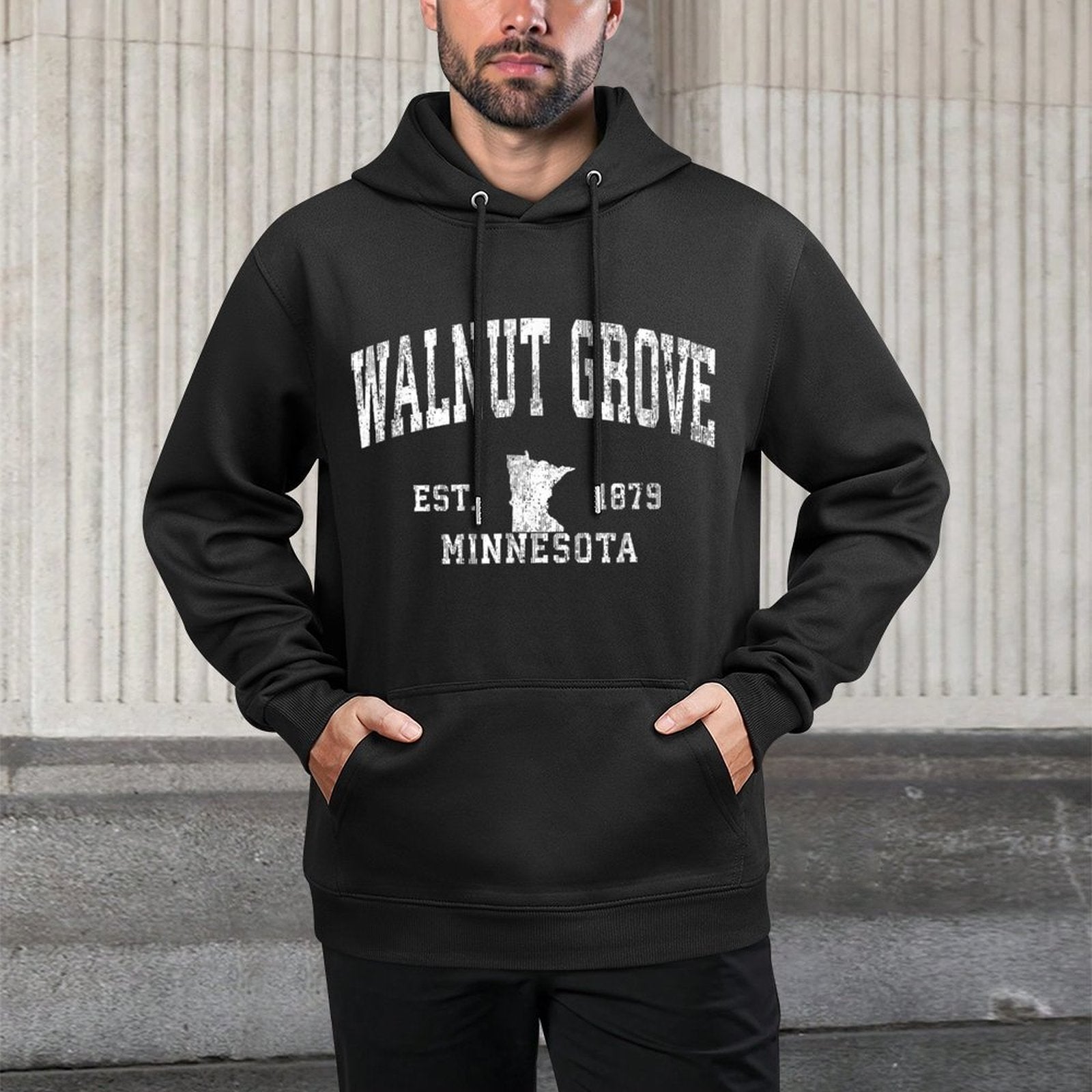 Walnut Grove Minnesota MN Vintage Athletic Sports Design Moisture-Wicking Hoodie