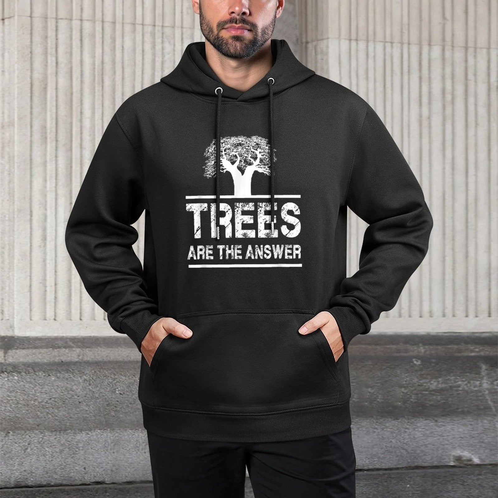 Trees Are The Answer for Nature Lover Kangaroo Pocket Hoodie