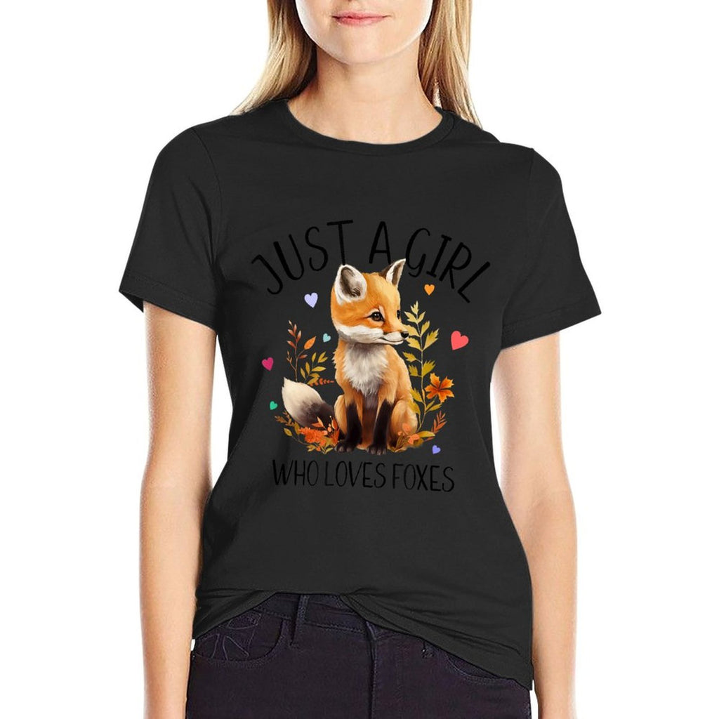 Just A Girl Who Loves Foxes Very Cute Design  Odor-resistant T-Shirt