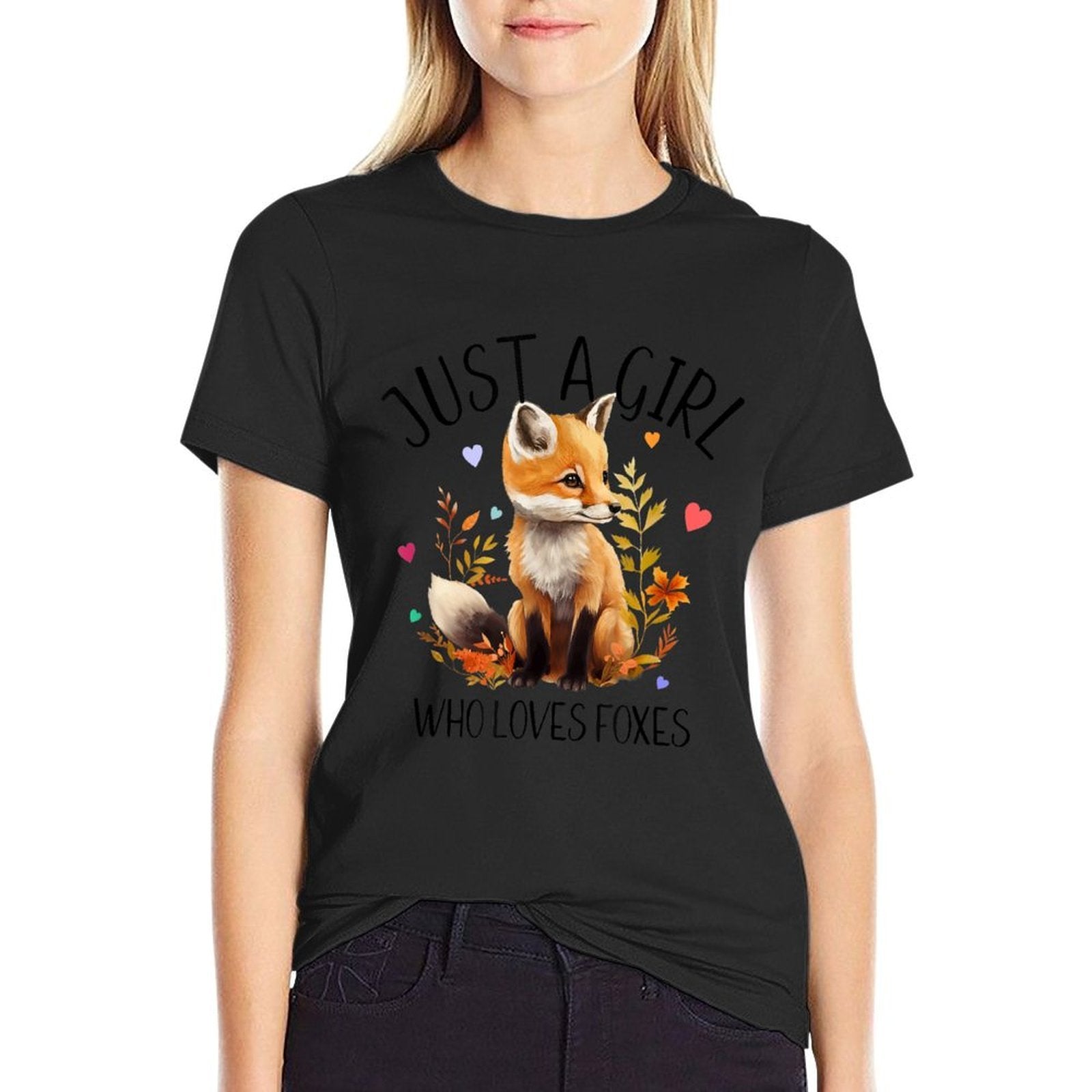 Just A Girl Who Loves Foxes Very Cute Design  Odor-resistant T-Shirt
