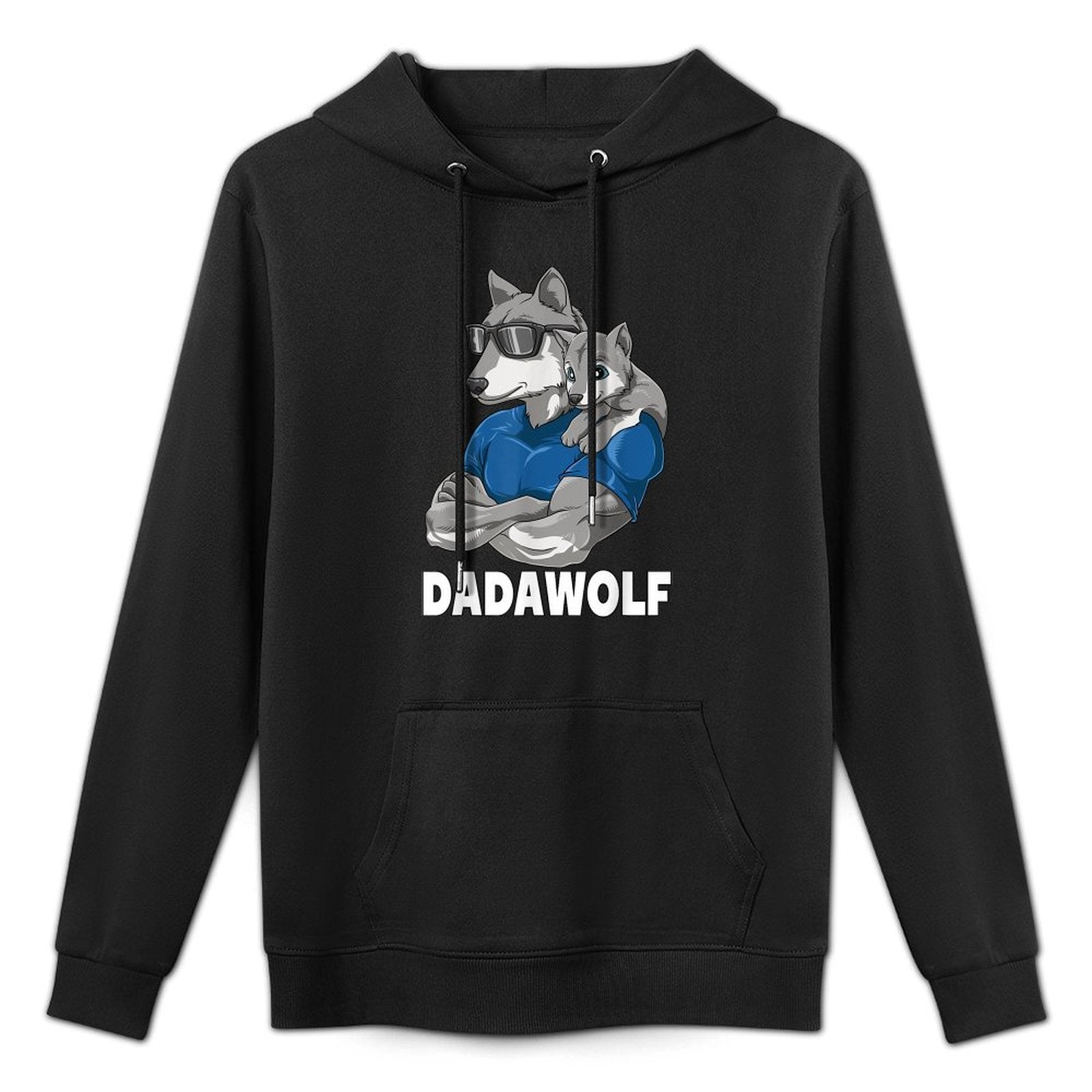 Dadawolf Wolf Dad And Baby Papa Father's Day for A Daddy Versatile Streetwear Hoodie