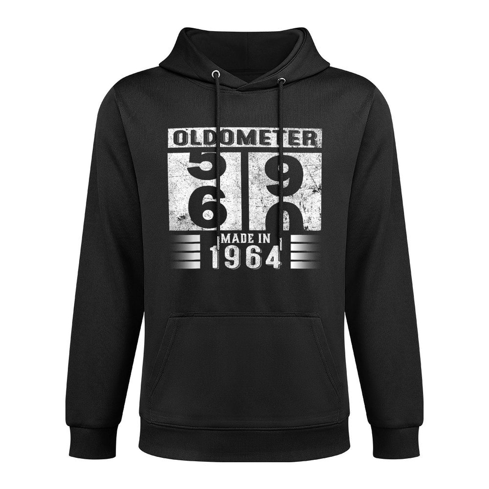 Oldometer 59-60 B-day Made In 1964 Funny 60th Birthday Dad Breathable Fabric Hoodie