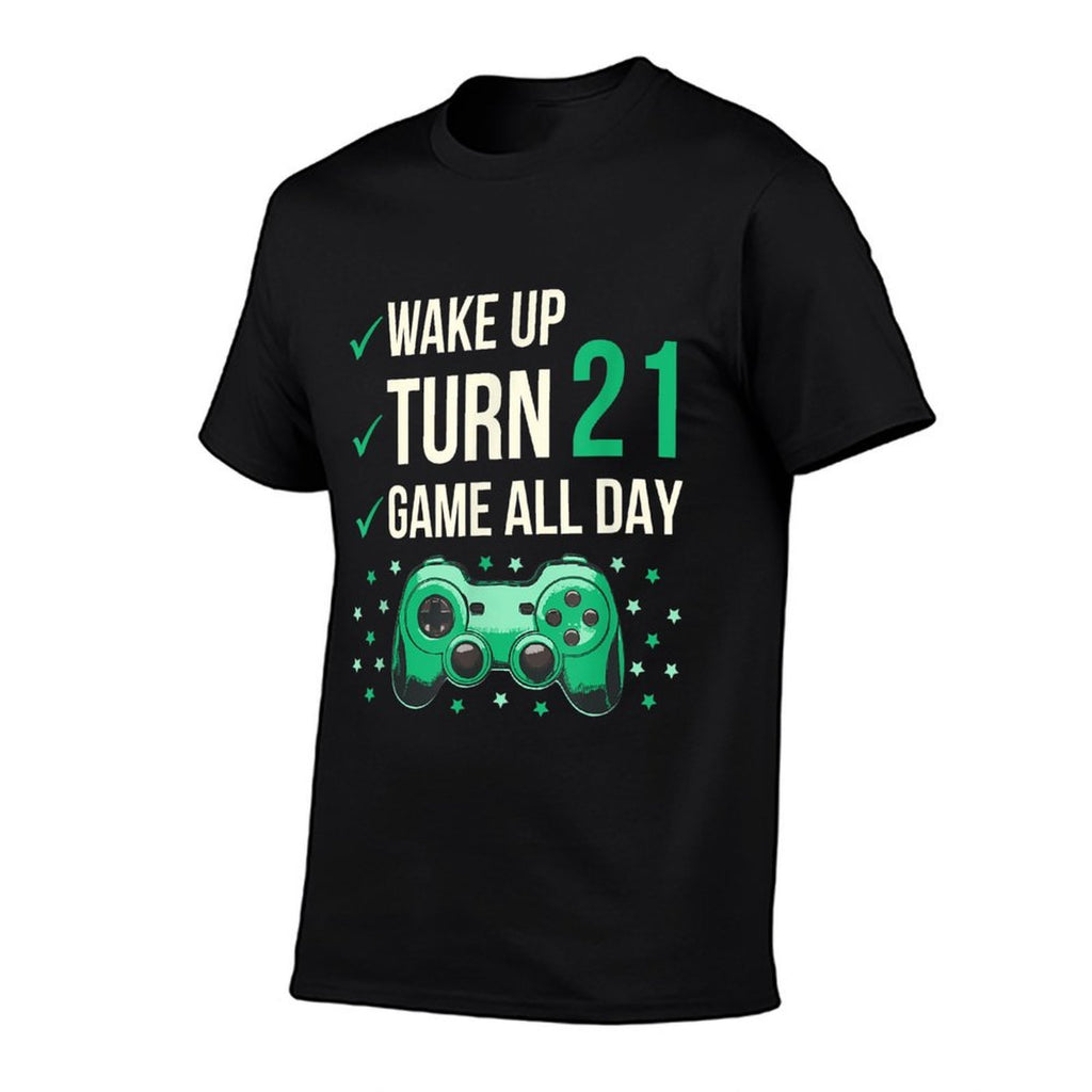 Turn 21 Game All Day Gamer 21 Years Old Gaming 21st Birthday  Stretchy T-Shirt