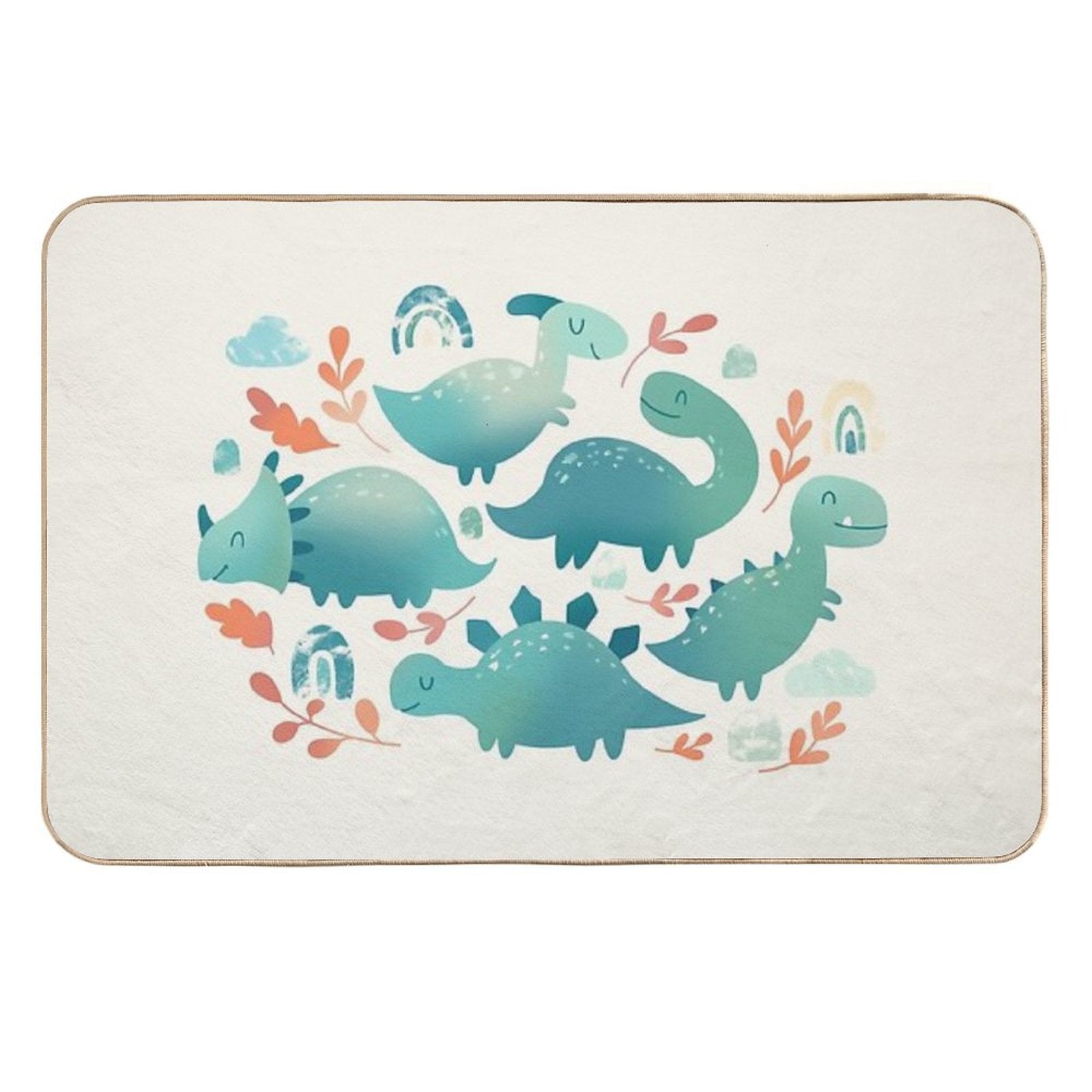 Baby Dinosaurs  Easy To Clean Bath Mat