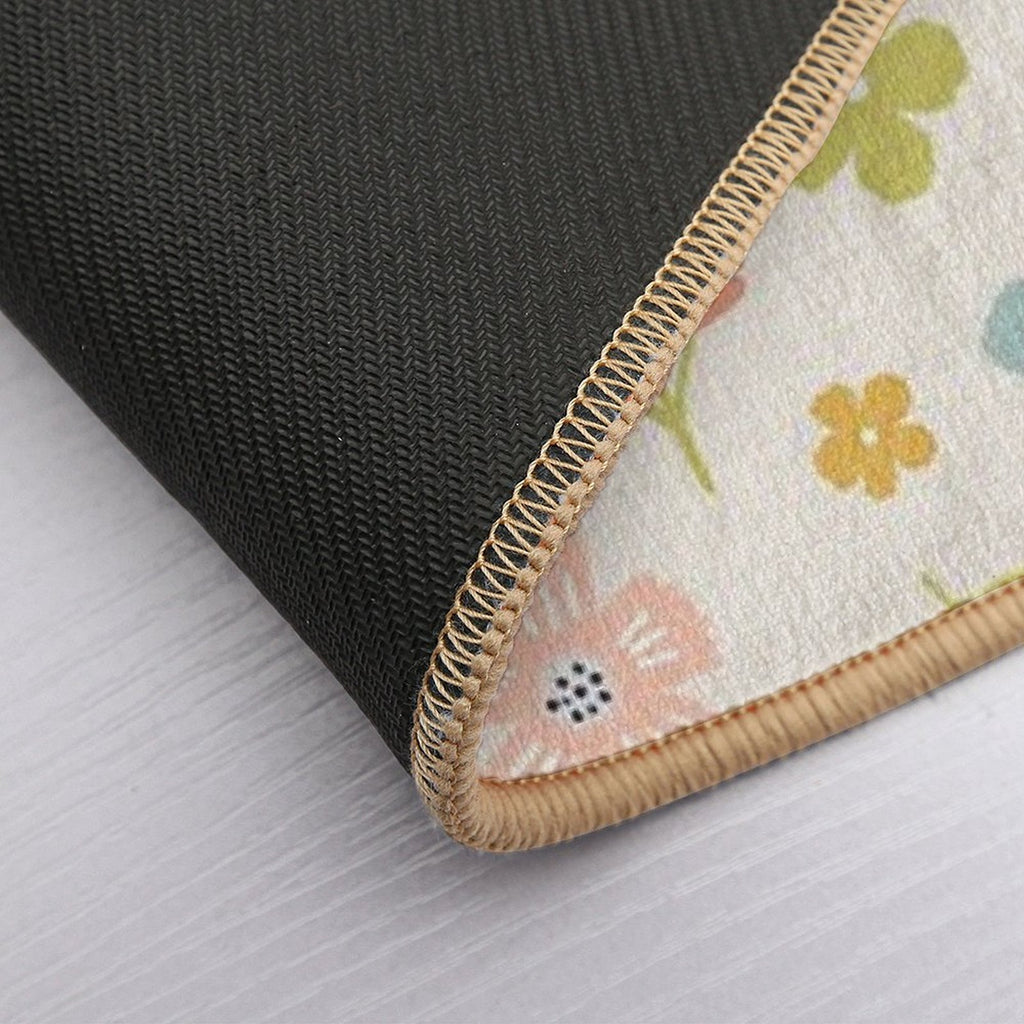 Spring Florals in Pastel Neutrals  Odorless Bath Mat