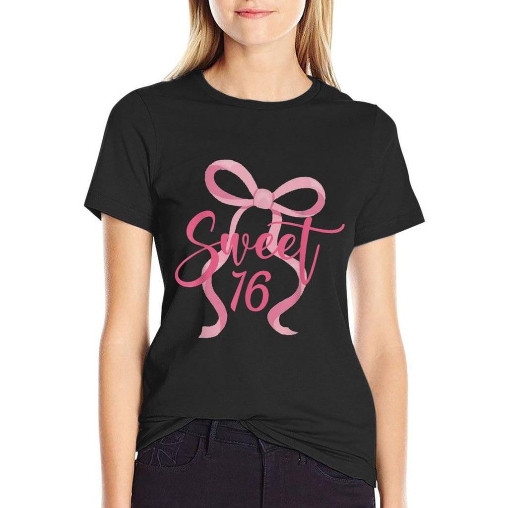 Sweet Sixteen 16th Birthday Girl Coquette 16 Year Old  Vintage-inspired T-Shirt