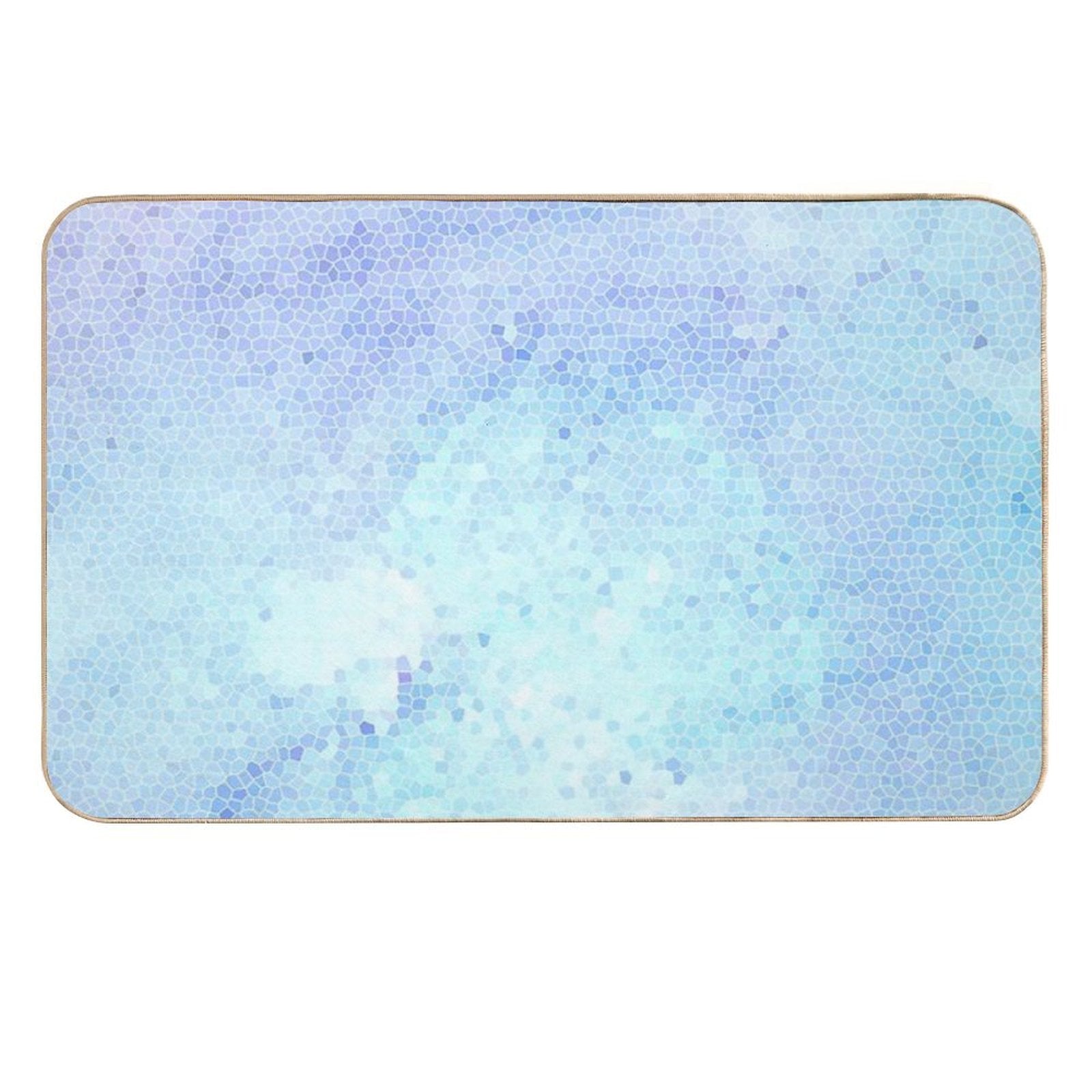 Periwinkle Modern Mosaic Durable Bath Mat