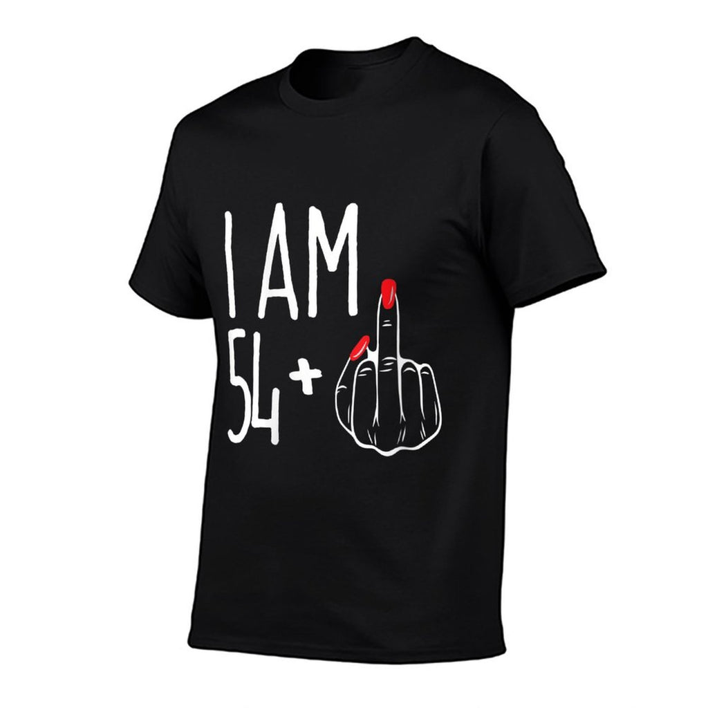 Womens I Am 54 Plus 1 Middle Finger Funny 55th Women's Birthday  Easy-care T-Shirt