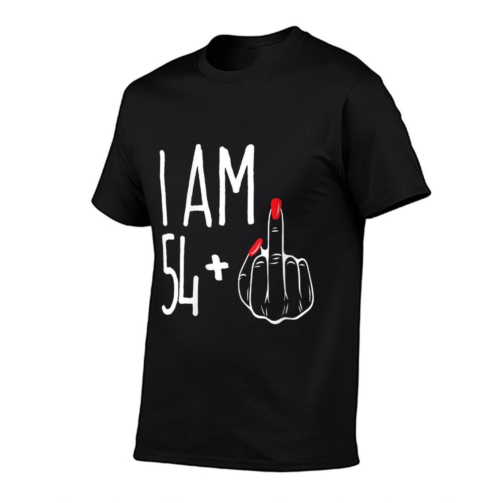 Womens I Am 54 Plus 1 Middle Finger Funny 55th Women's Birthday  Easy-care T-Shirt