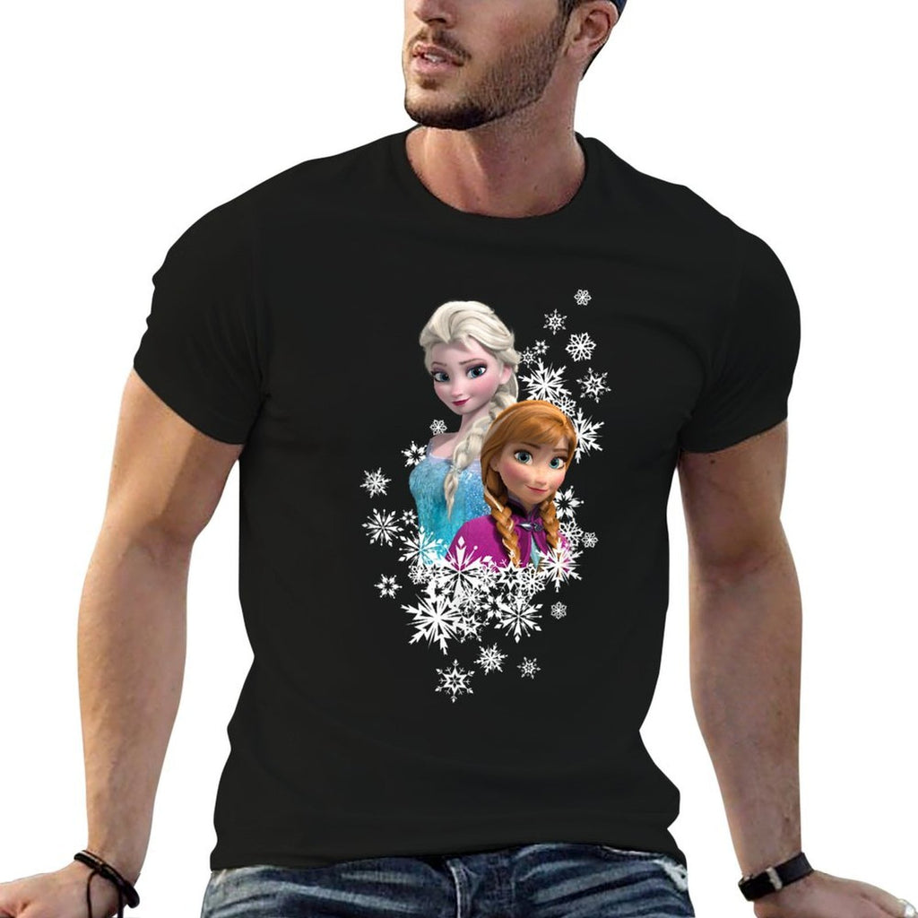 Disney Frozen Anna And Elsa Snowflakes  Relaxed-fit T-Shirt