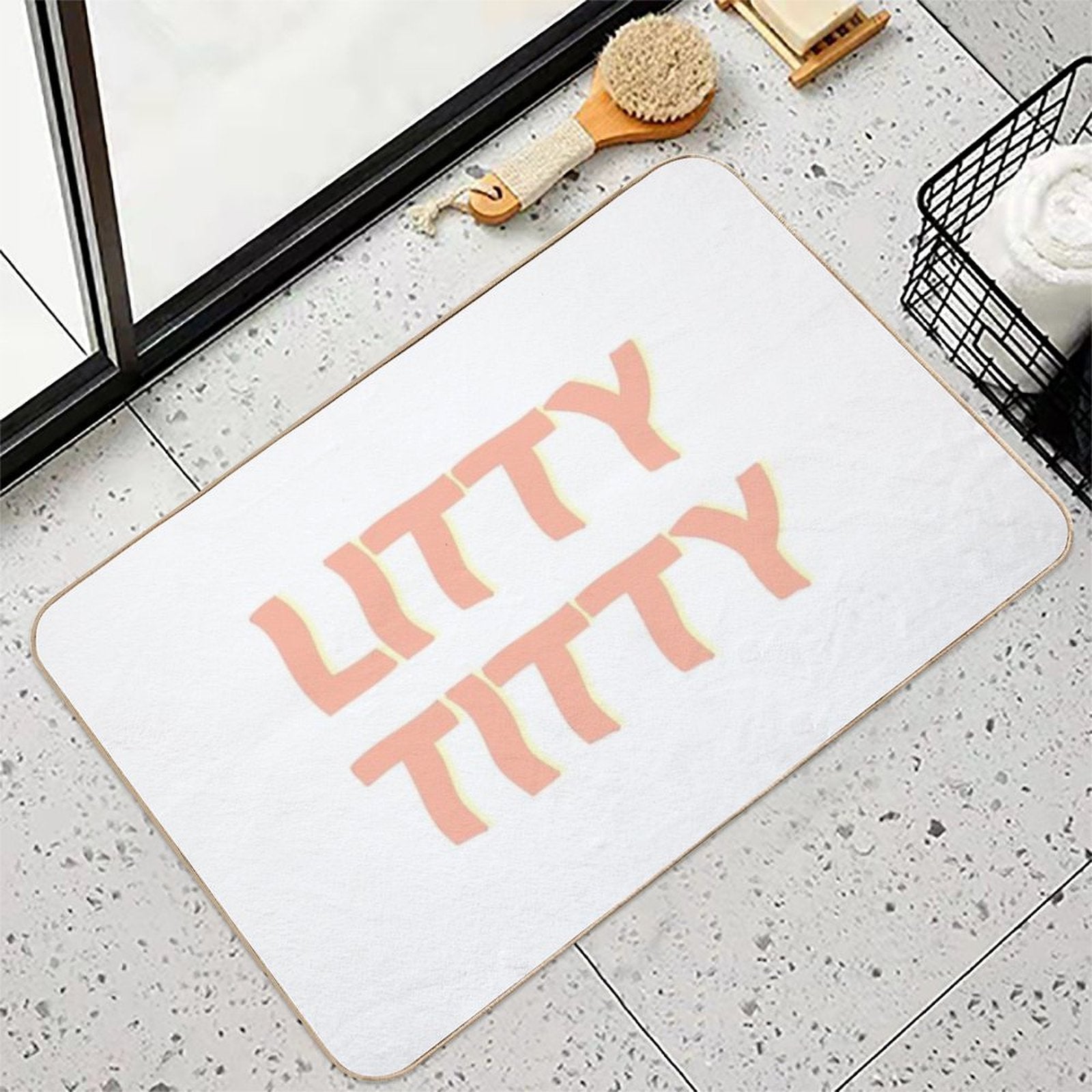 Litty Titty - Peach  Odorless Bath Mat