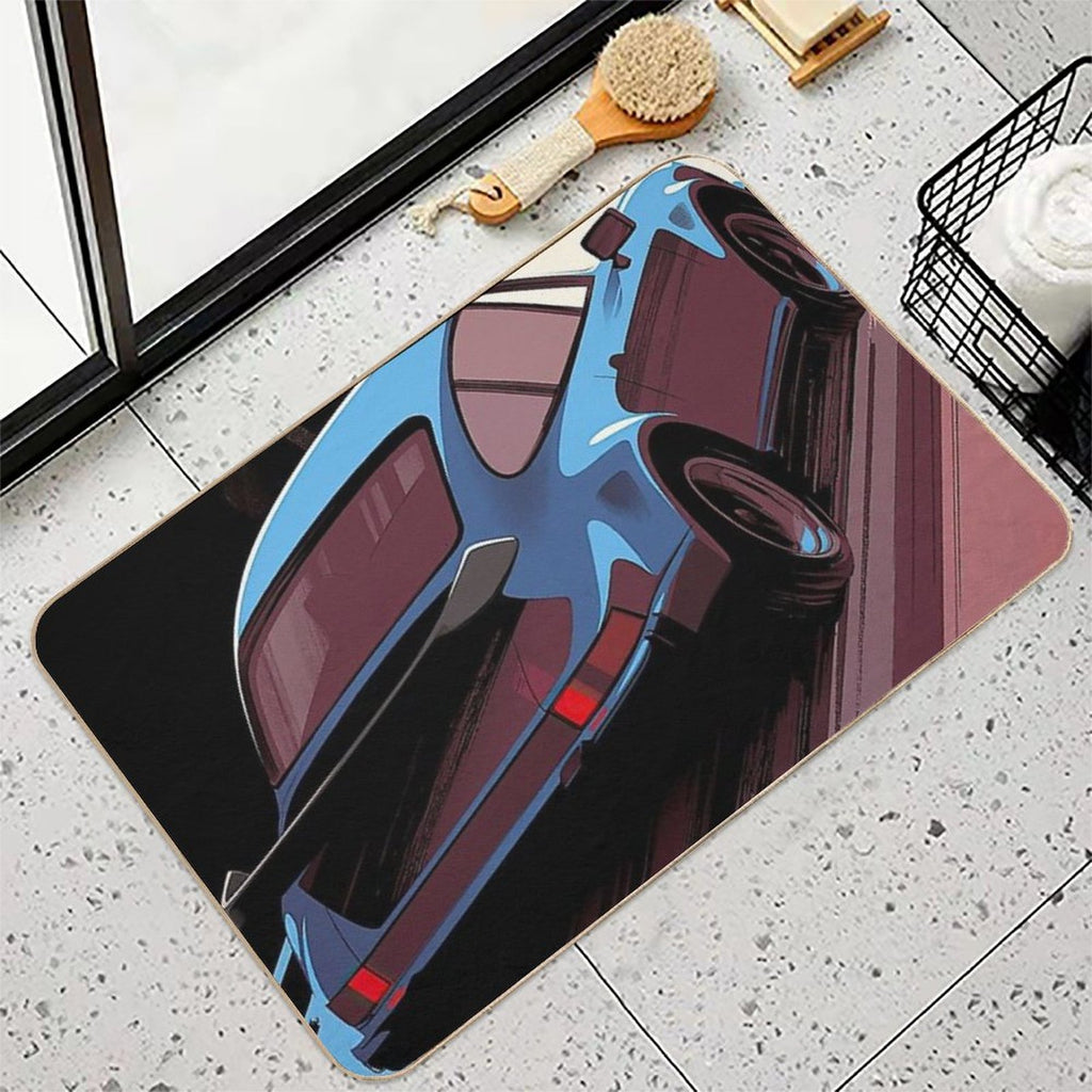 Porsche Art Print  Rapid-Drying Bath Mat