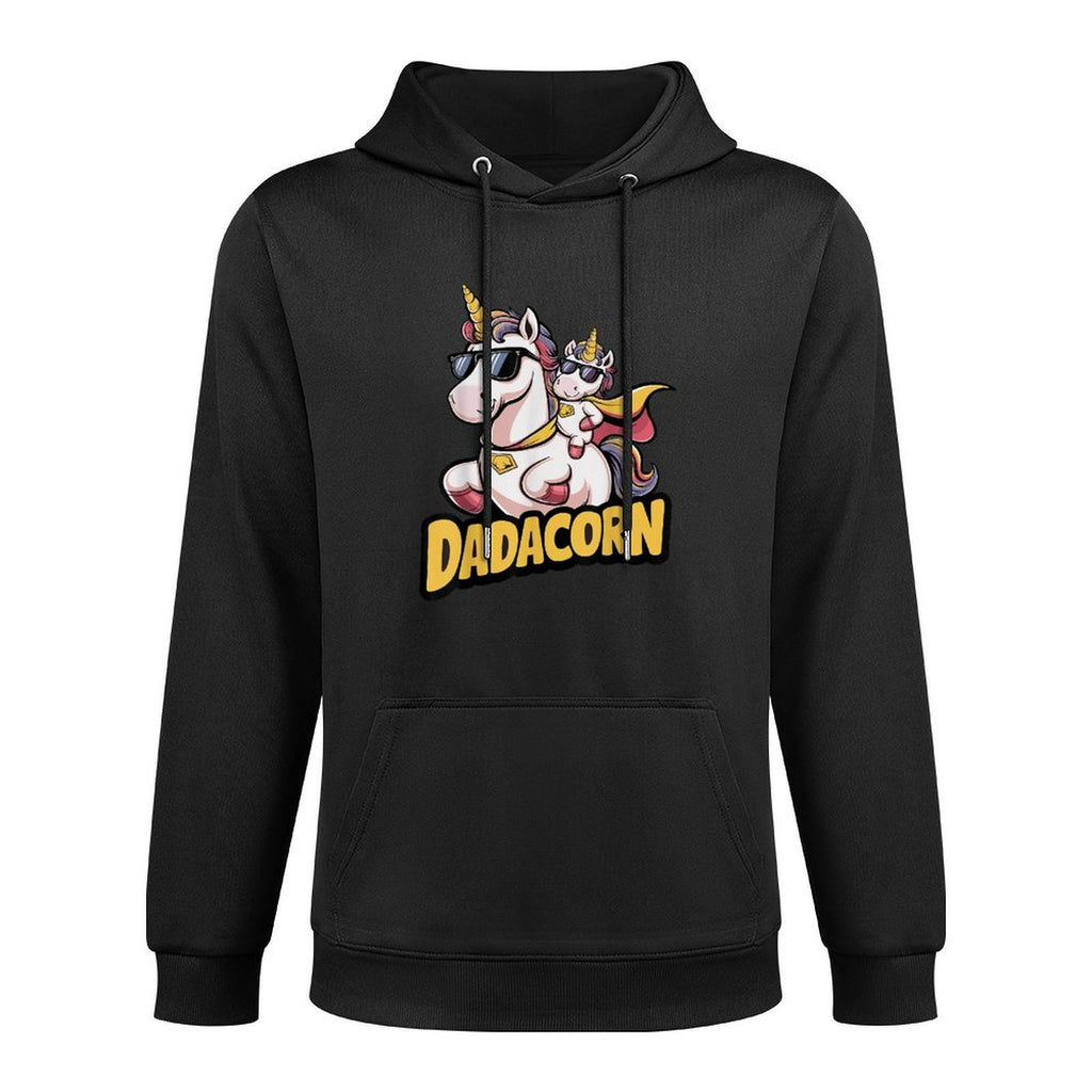 Dadacorn Unicorn Dad And Kid - Best Father's Day Funny Cotton-Polyester Blend Hoodie
