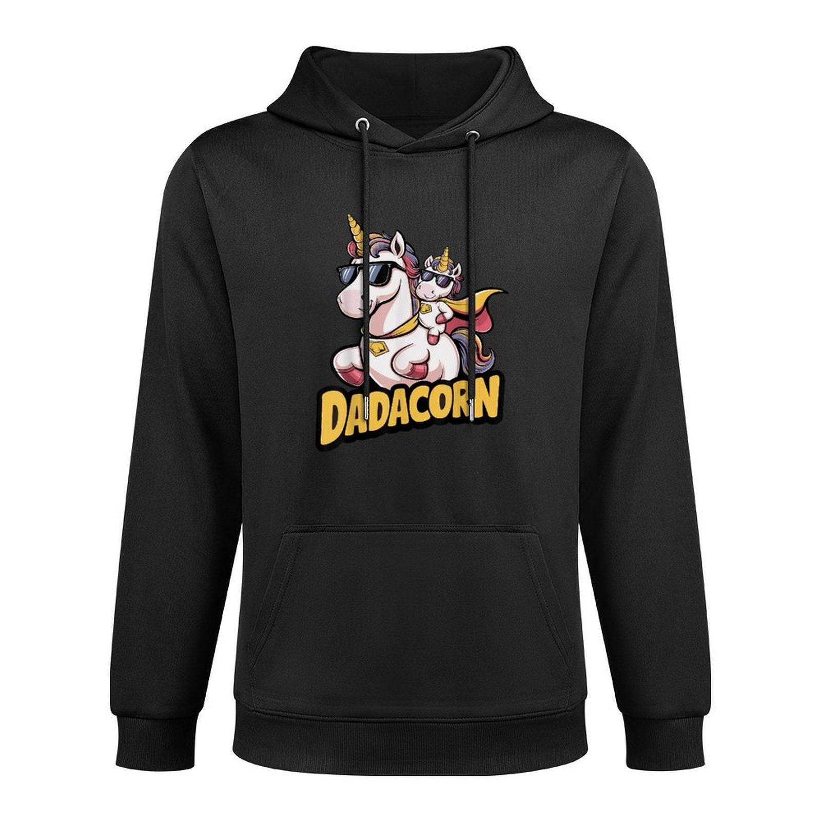 Dadacorn Unicorn Dad And Kid - Best Father's Day Funny Cotton-Polyester Blend Hoodie