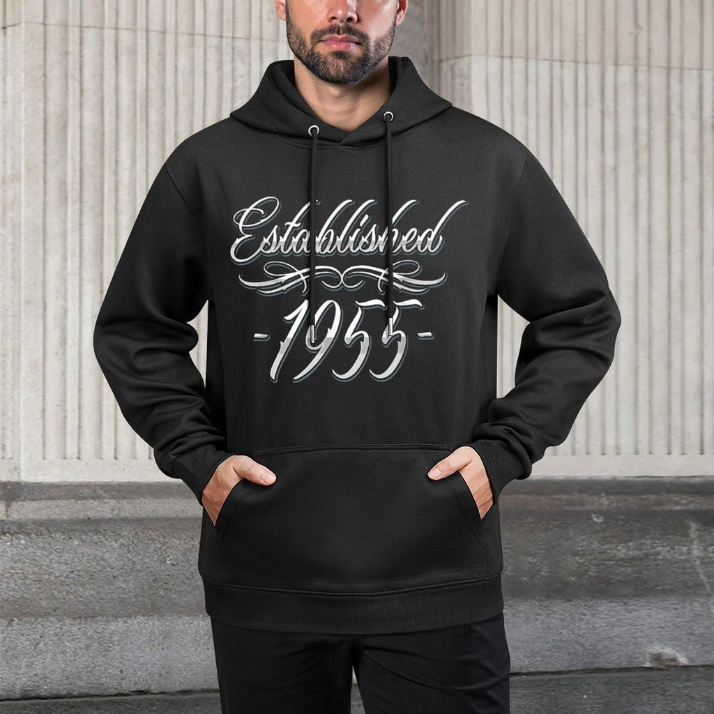 70 Year Old Birth Year Tattoo 70th Birthday Adjustable Hood Hoodie