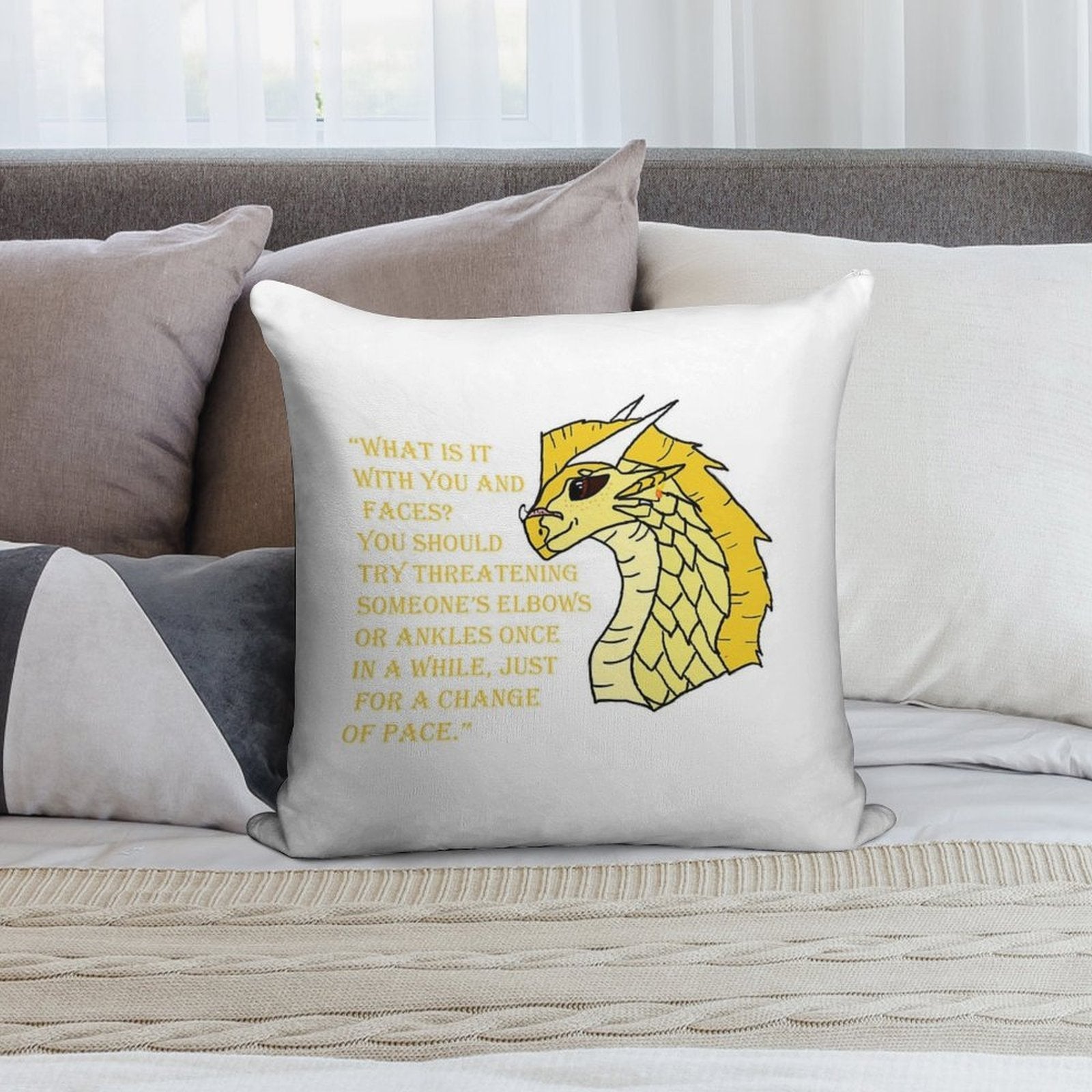Qibli Quote [OUTDATED!! SEE DESCRIPTION!!] Soft Washable Throw Pillow