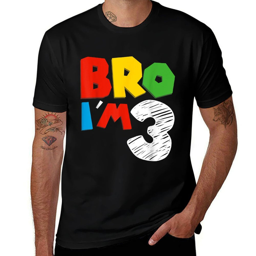 Bro I’m 3 Year Old Kids 3rd Birthday Boy  Versatile T-Shirt