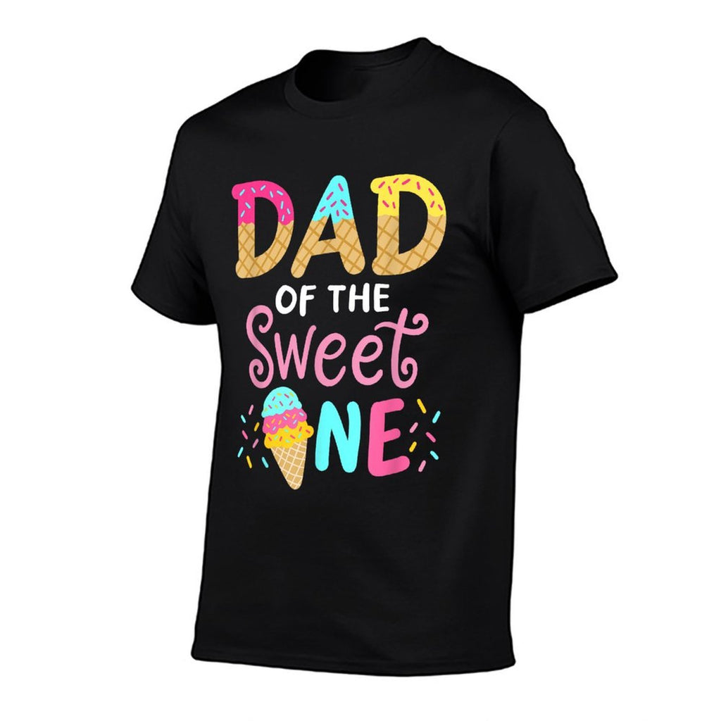 Dad of Sweet One Birthday Matching Family Ice Cream  Odor-resistant T-Shirt