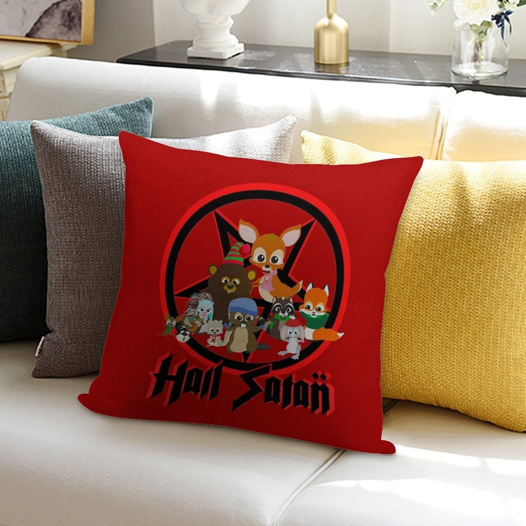 South Park - Woodland Critter Christmas - Hail Satan Soft Hidden Zipper Throw Pillow