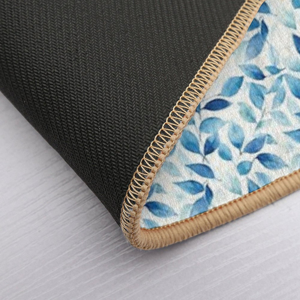 Floral Blue, Poetic Escape  Eco-Friendly Bath Mat