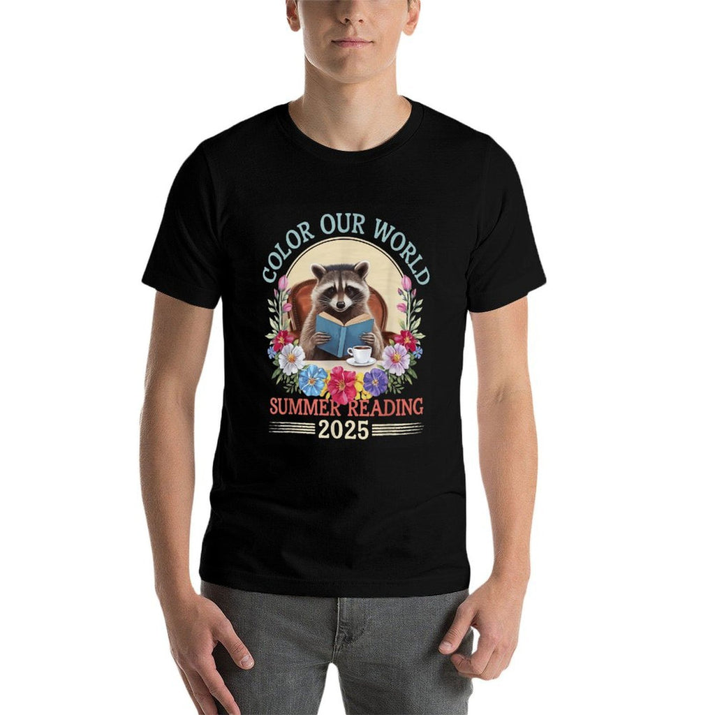 Color Our World Raccoon Summer Reading 2025  Classic T-Shirt