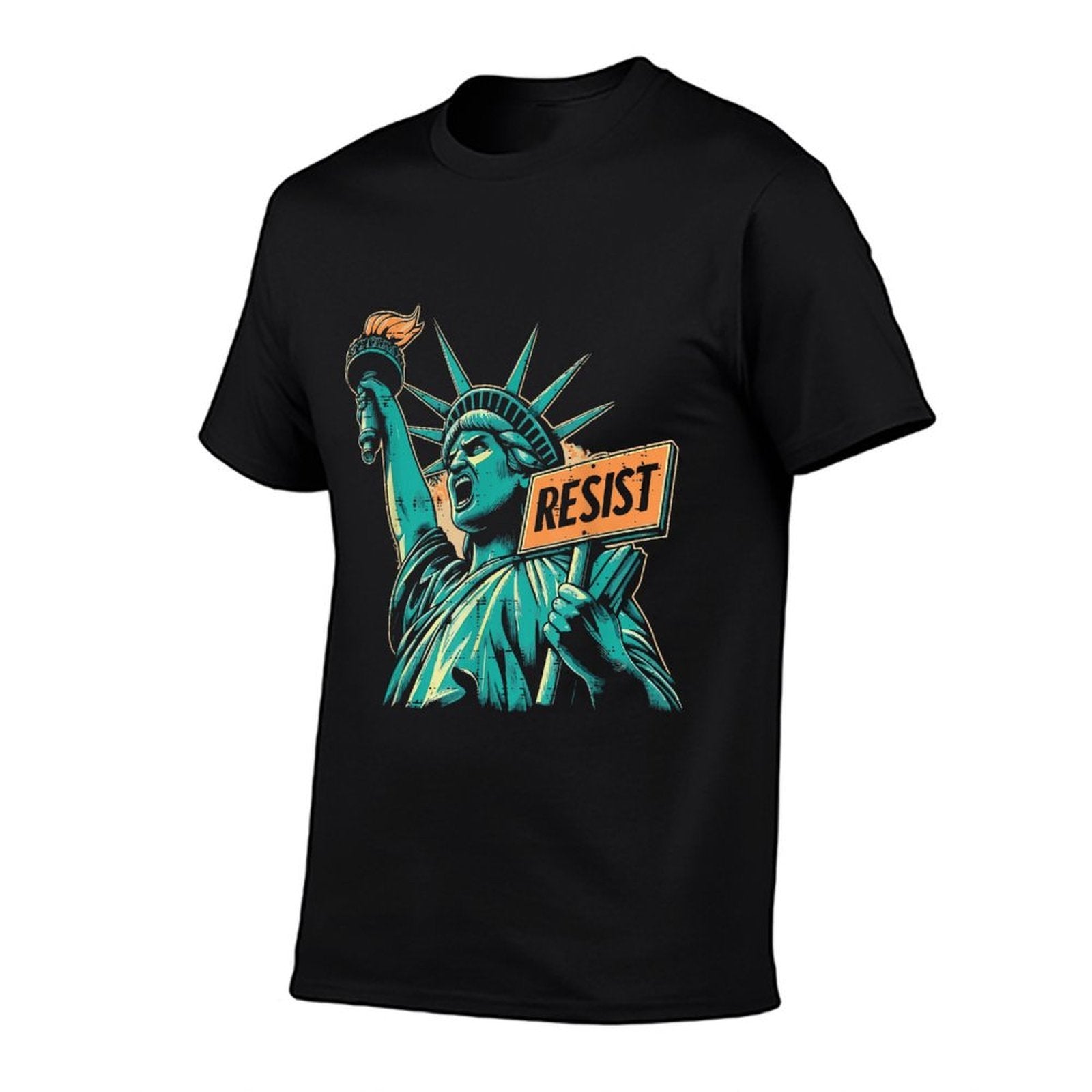 Statue Of Liberty Resist Protest Equality Women Men Kids  Relaxed-fit T-Shirt