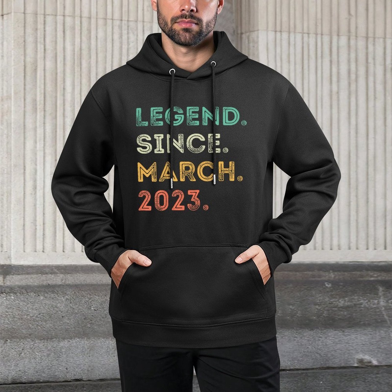 Kids 2 Years Old Legend Since March 2023 2nd Birthday Durable Construction Hoodie