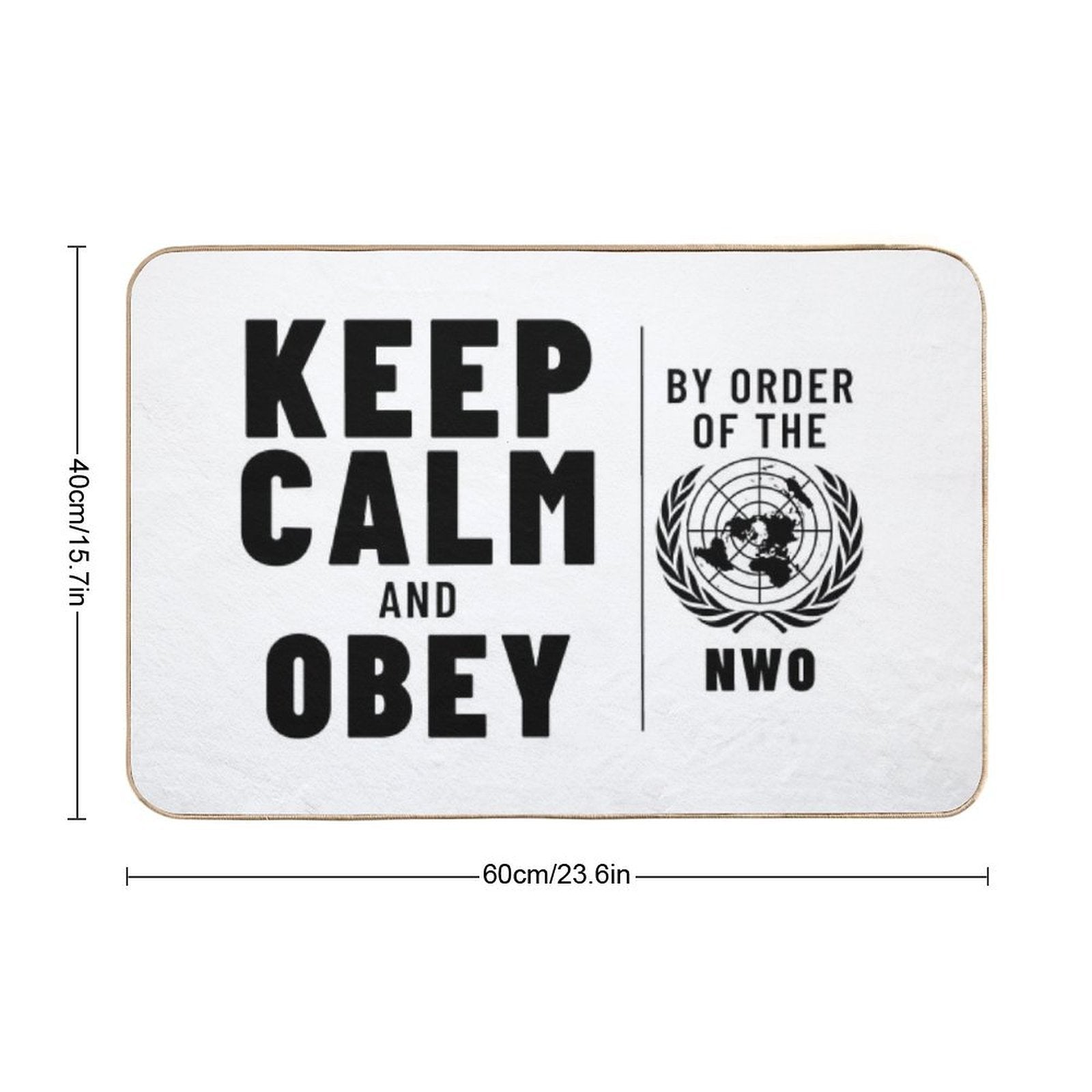 KEEP CALM AND OBEY NWO OBEY Inspired by The Movie THEY LIVE Starring Roddy Piper  Slip-Resistant Bath Mat