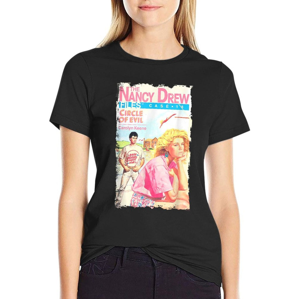 Nancy Drew Files Case Circle Of Evil Vintage Retro Big Logo  Lightweight T-Shirt