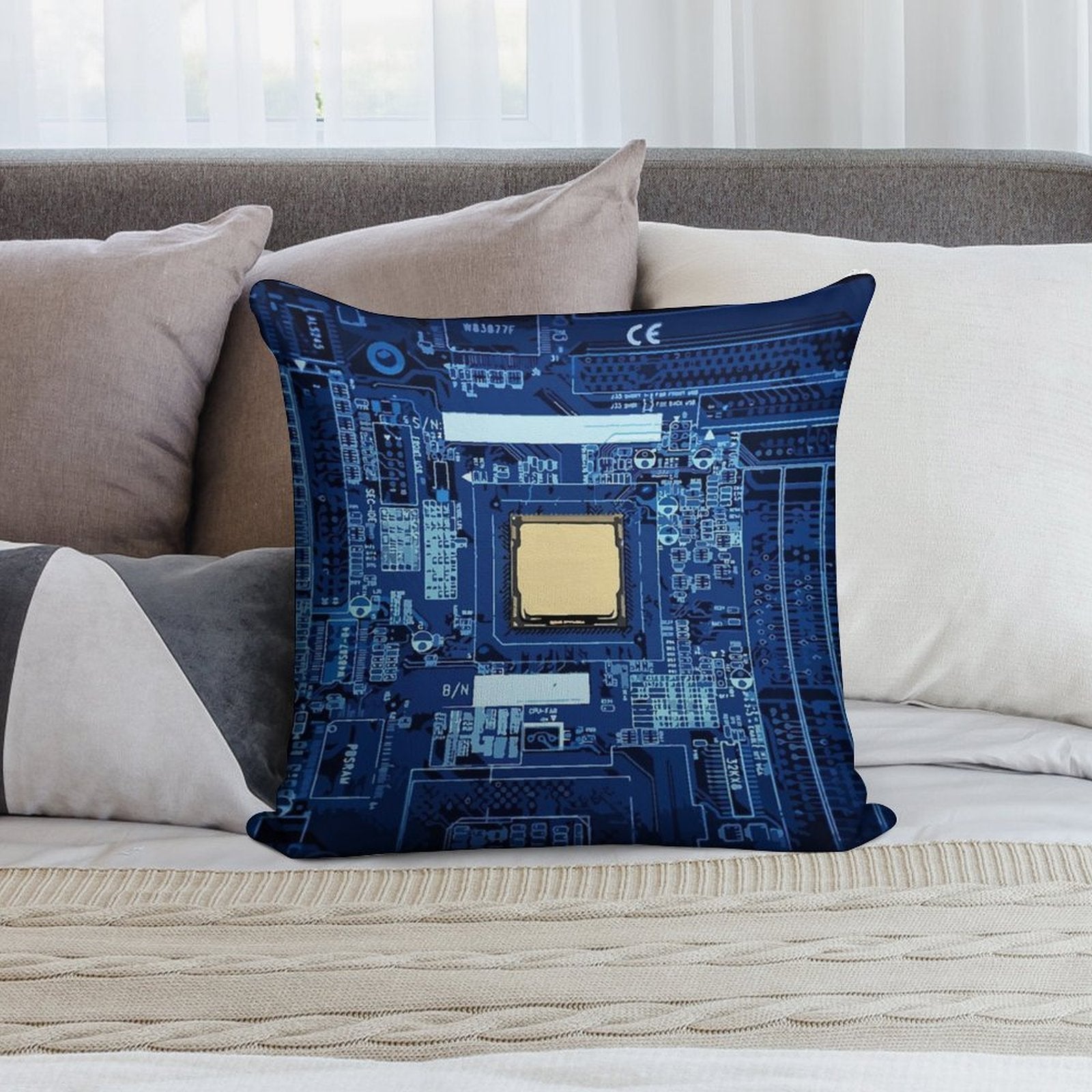 Motherboard CPU Soft Anti-Pilling Throw Pillow