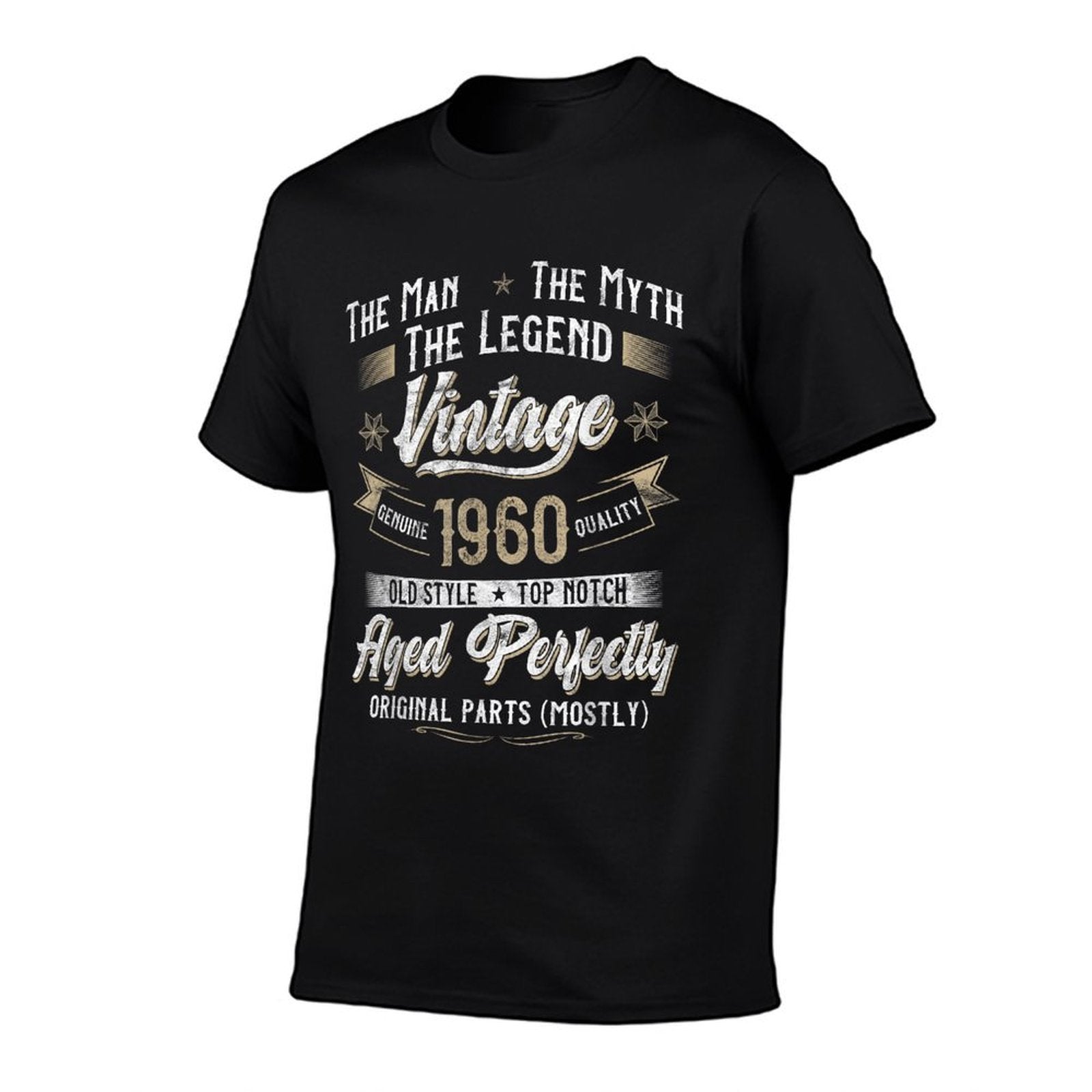 65th Birthday Gift Vintage 1960 Men Funny 65 Years Old 1960  Cotton T-Shirt