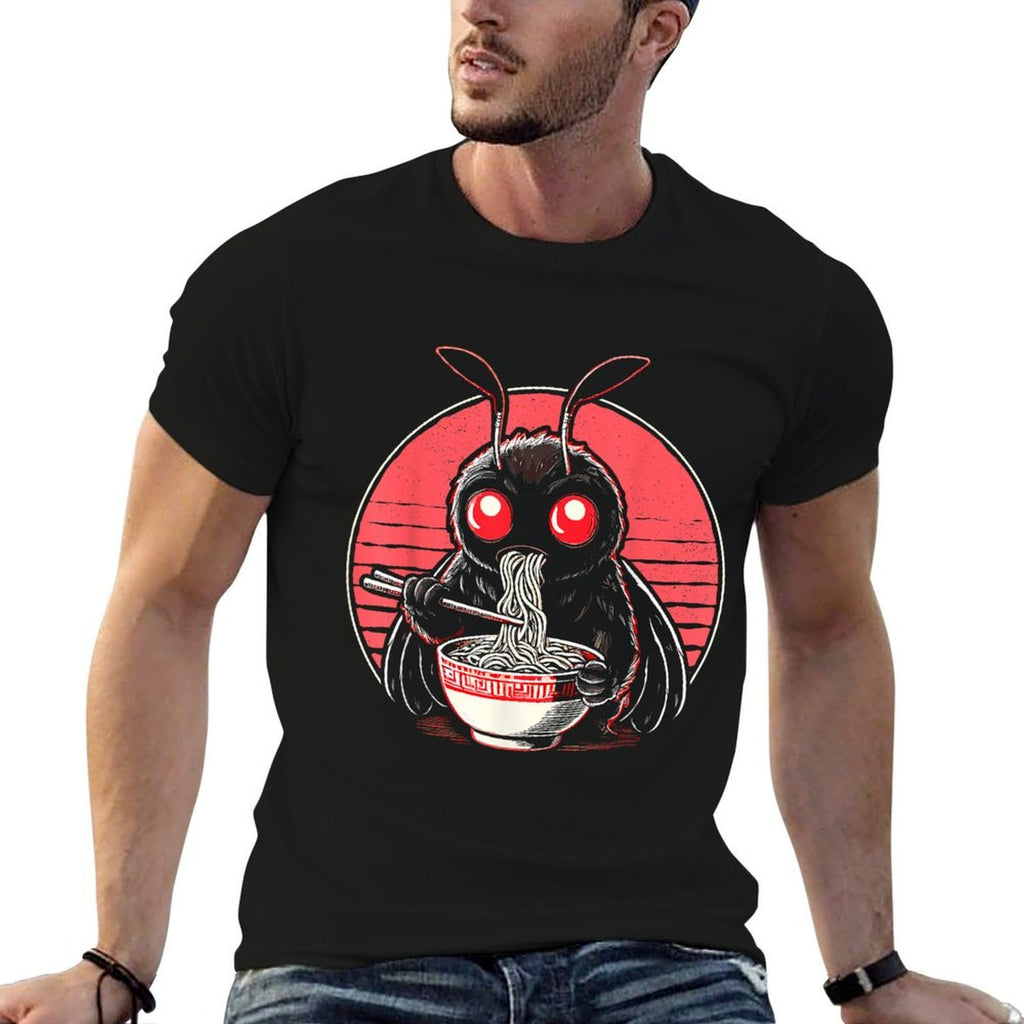 Retro Mothman Ramen Kawaii Japanese Noodles Comfortable T-Shirt
